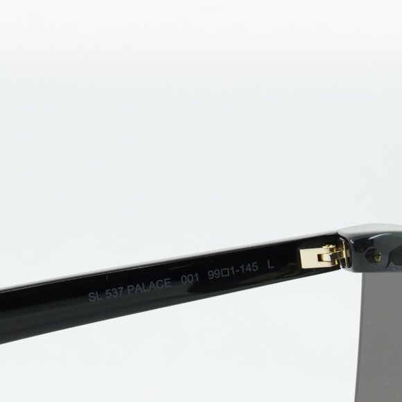 Saint Laurent SL537 PALACE 001 Sunglasses Black Shield Frame, Black Lenses - Picture 8 of 11